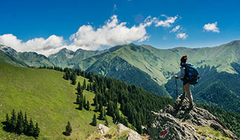 Hiking in der Natur