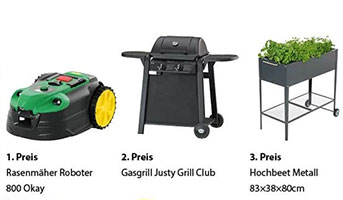 Grill und Rasenmäher