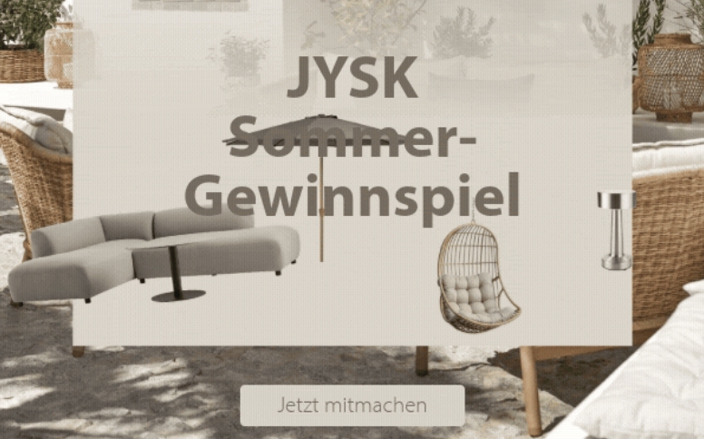 game.jysk.com Wettbewerb: JYSK Geschenkkarten gewinnen